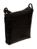Conkca Zarro black leather shoulder bag (British brand)