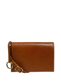 Conkca Brown Fleur Leather Cross-Body Bag