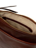 Conkca Cassia brown leather cross-body bag, imported from the UK