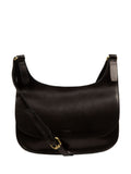 Conkca Gia black leather cross-body bag - British product
