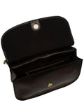 Conkca Gia black leather cross-body bag - British product