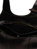 Conkca black Vesper leather handbag with brass fittings (British brand)