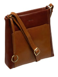 Conkca Marissa cross-body bag brown leather, imported from the UK
