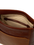 Conkca Marissa cross-body bag brown leather, imported from the UK