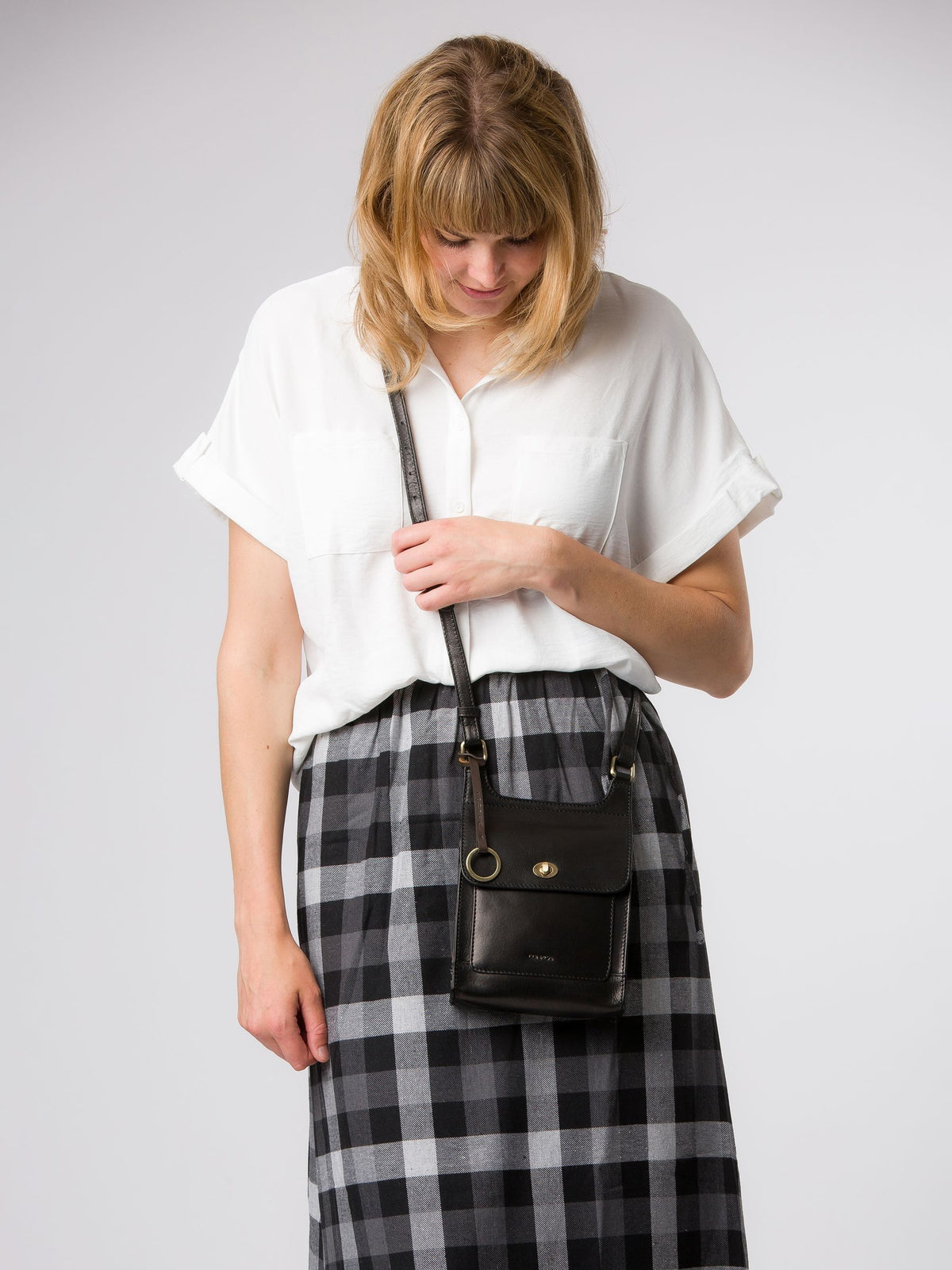 Conkca Coraline black cross-body bag, UK version