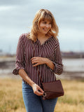Conkca Brown Fallon Leather Cross-Body Bag
