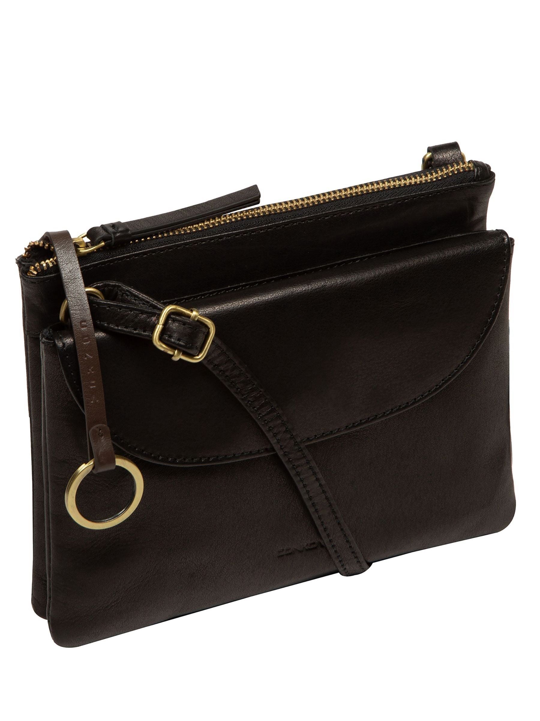 Conkca Black Marietta leather cross-body bag, UK version