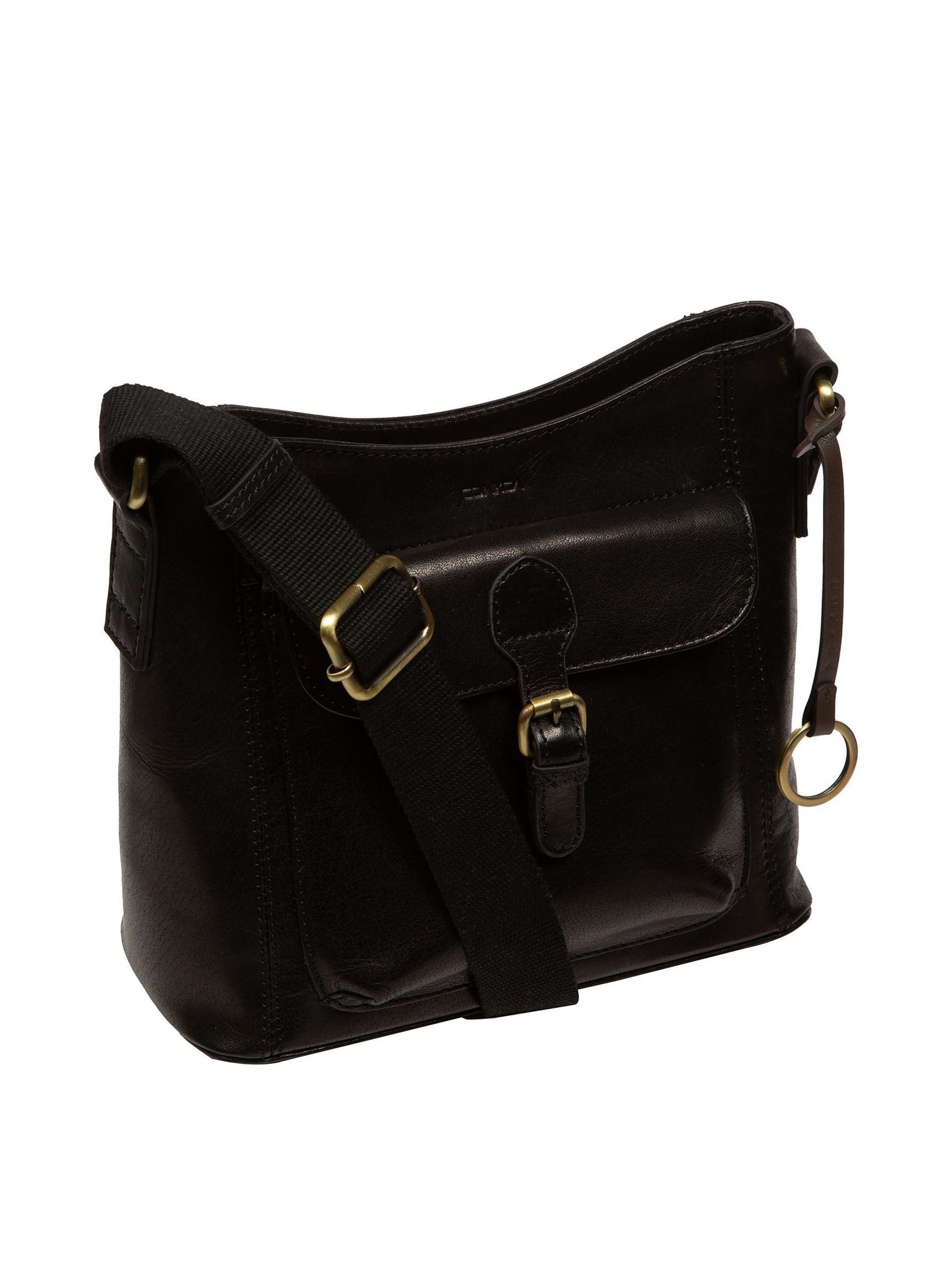 Conkca black Clementine leather cross-body bag, UK version