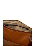 Conkca multi-toned brown leather shoulder bag with adjustable strap, UK version