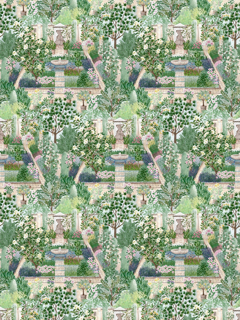 Sanderson Highgrove Carpet Garden wallpaper mural, UK version