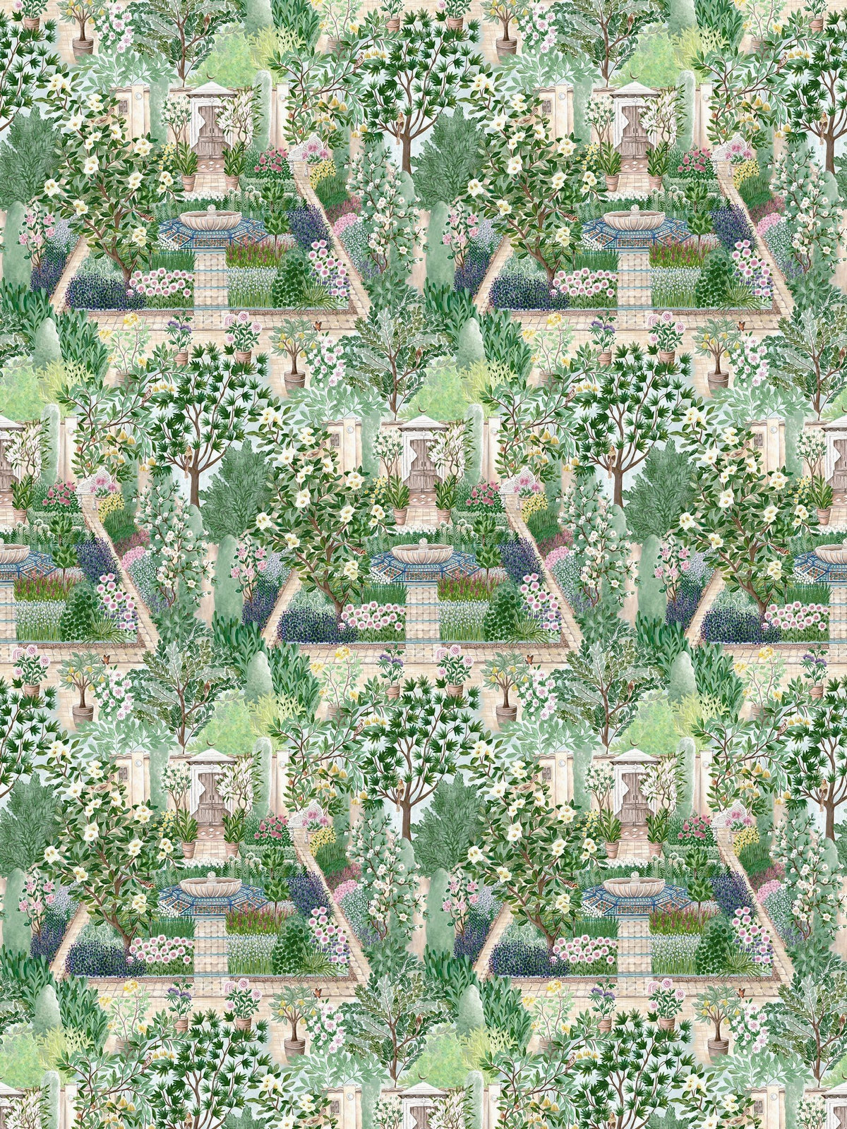 Sanderson Highgrove Carpet Garden wallpaper mural, UK version