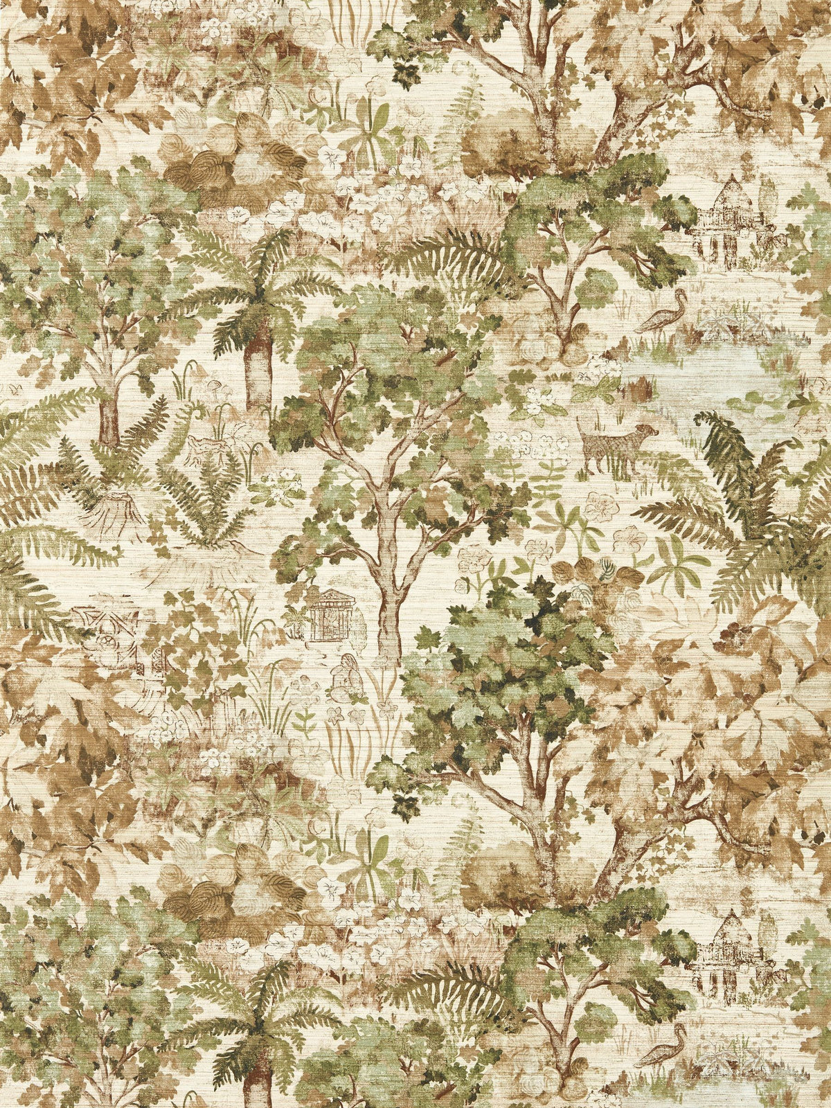 Sanderson Lichen Highgrove wallpaper The Stumpery, UK version