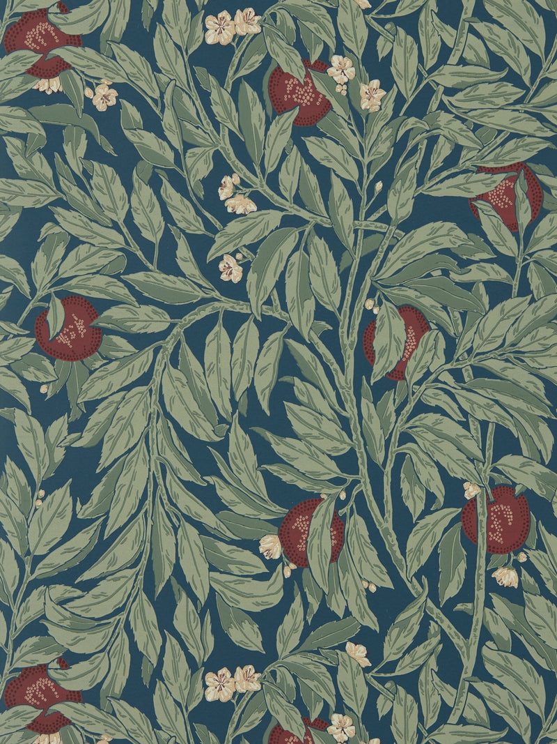 Sanderson Midnight Highgrove Wallpaper 10M Ancient Apple Orchard