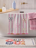 Multi striped bow towel (British brand)
