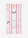Multi striped bow towel (British brand)
