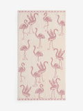 Pink Flamingo towel with sparkle detail hand and bath sizes - British product