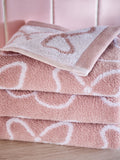Pink Bow 100% cotton hand and bath towel, imported from the UK