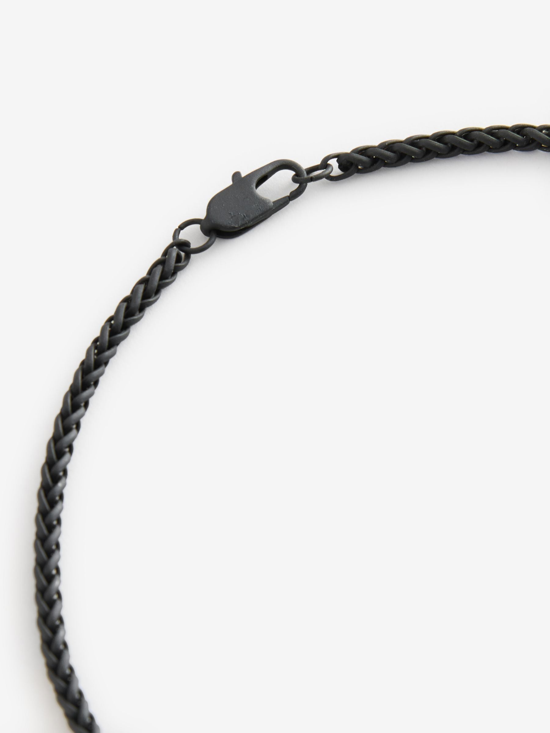 Dog tag pendant black iron necklace, UK version