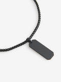 Dog tag pendant black iron necklace, UK version
