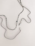 Silver tone layered coin pendant necklace - British product