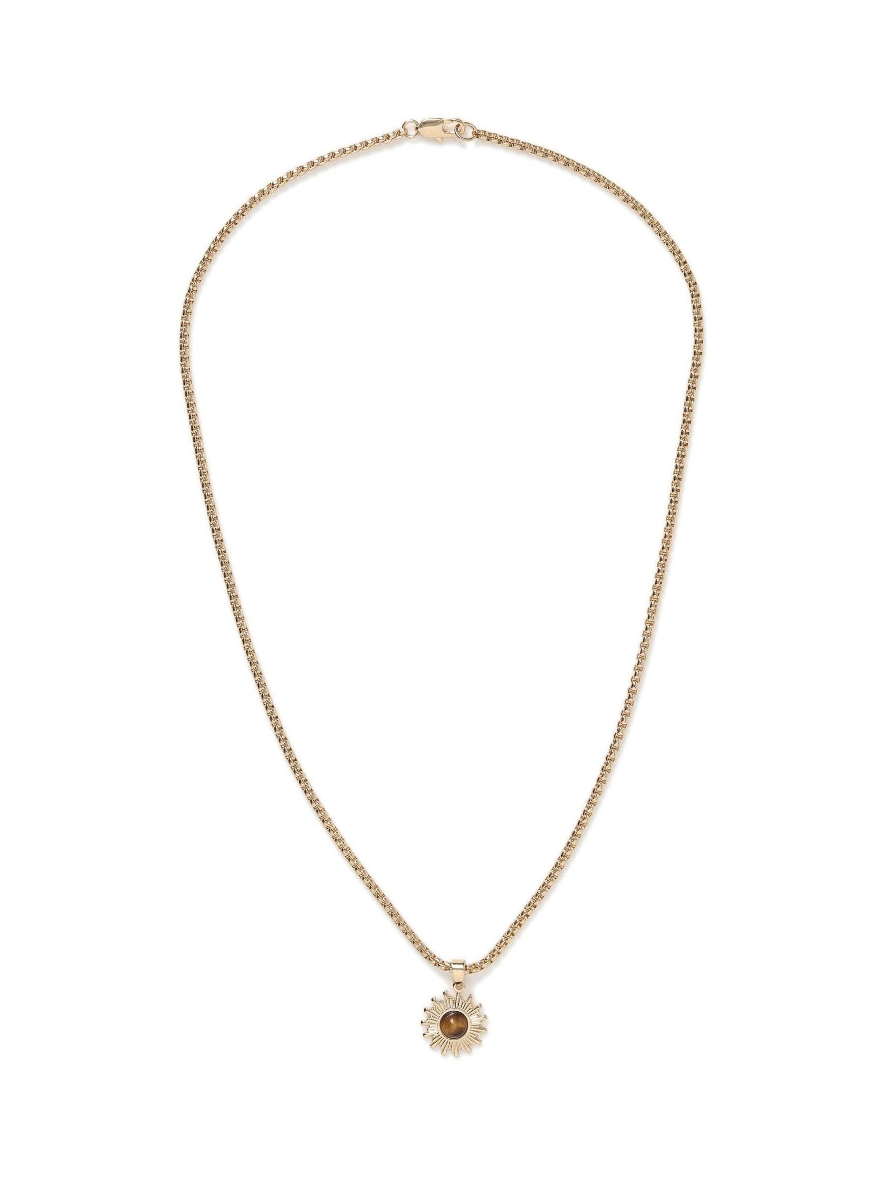 Gold plated sun pendant necklace, imported from the UK