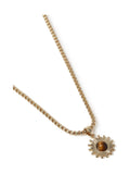 Gold plated sun pendant necklace, imported from the UK