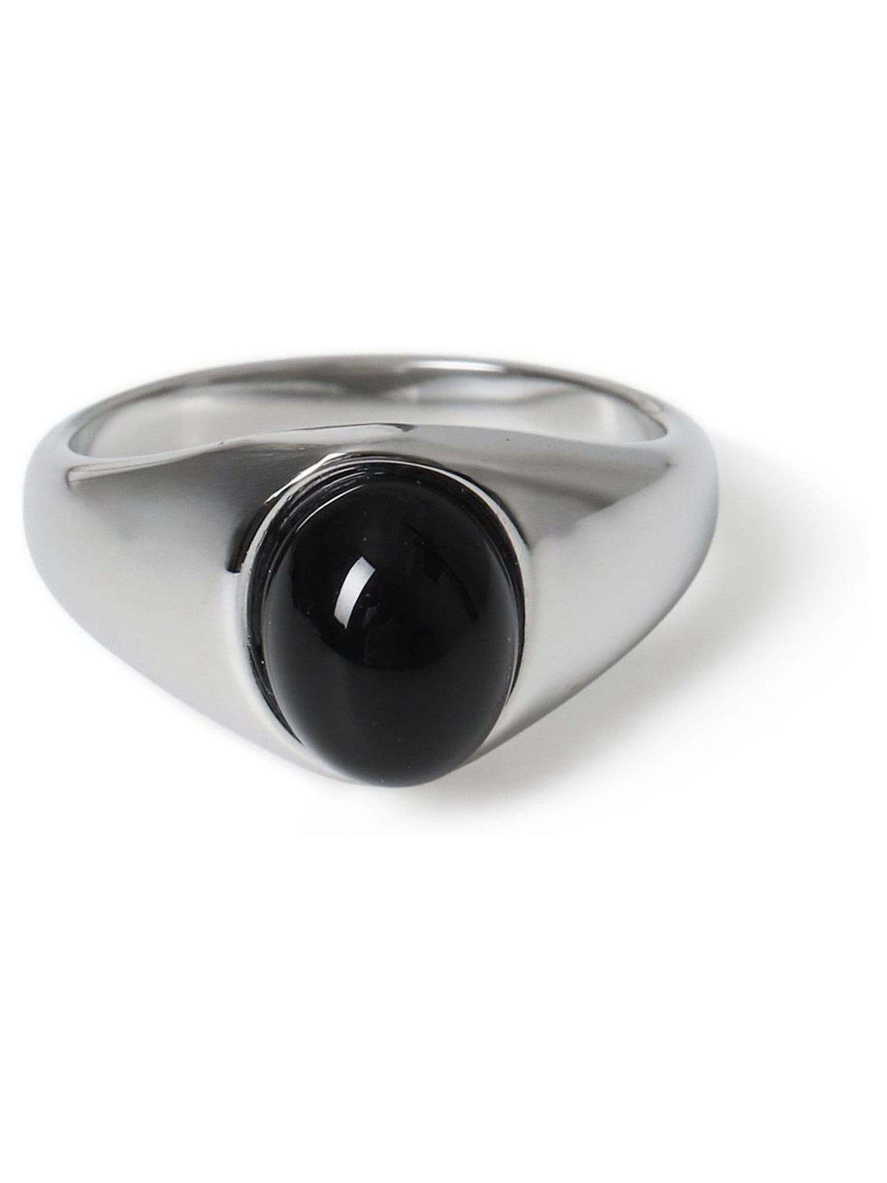 Stainless steel enamel ring silver tone - British product