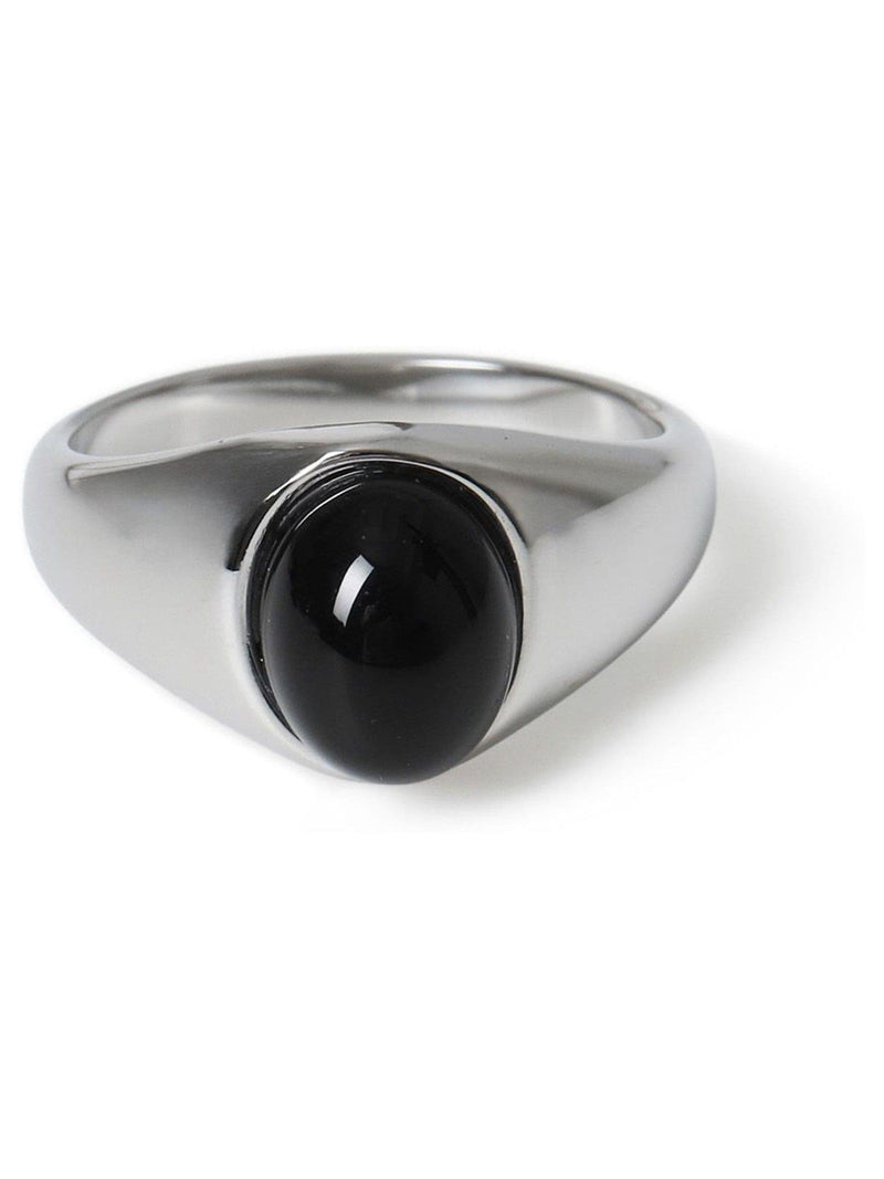 Stainless steel enamel ring silver tone - British product