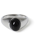 Stainless steel enamel ring silver tone - British product