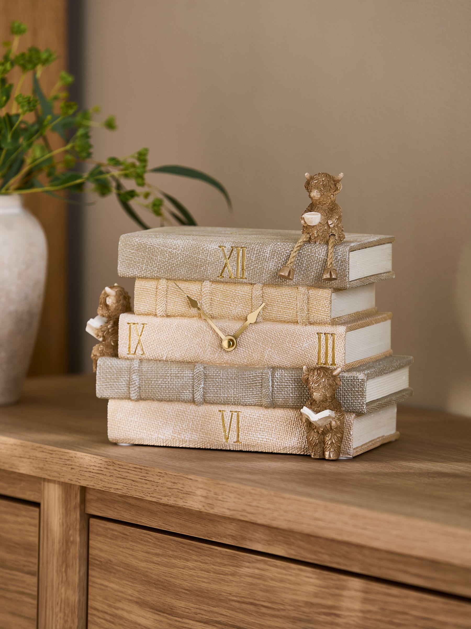 Natural Hamish Books Clock
