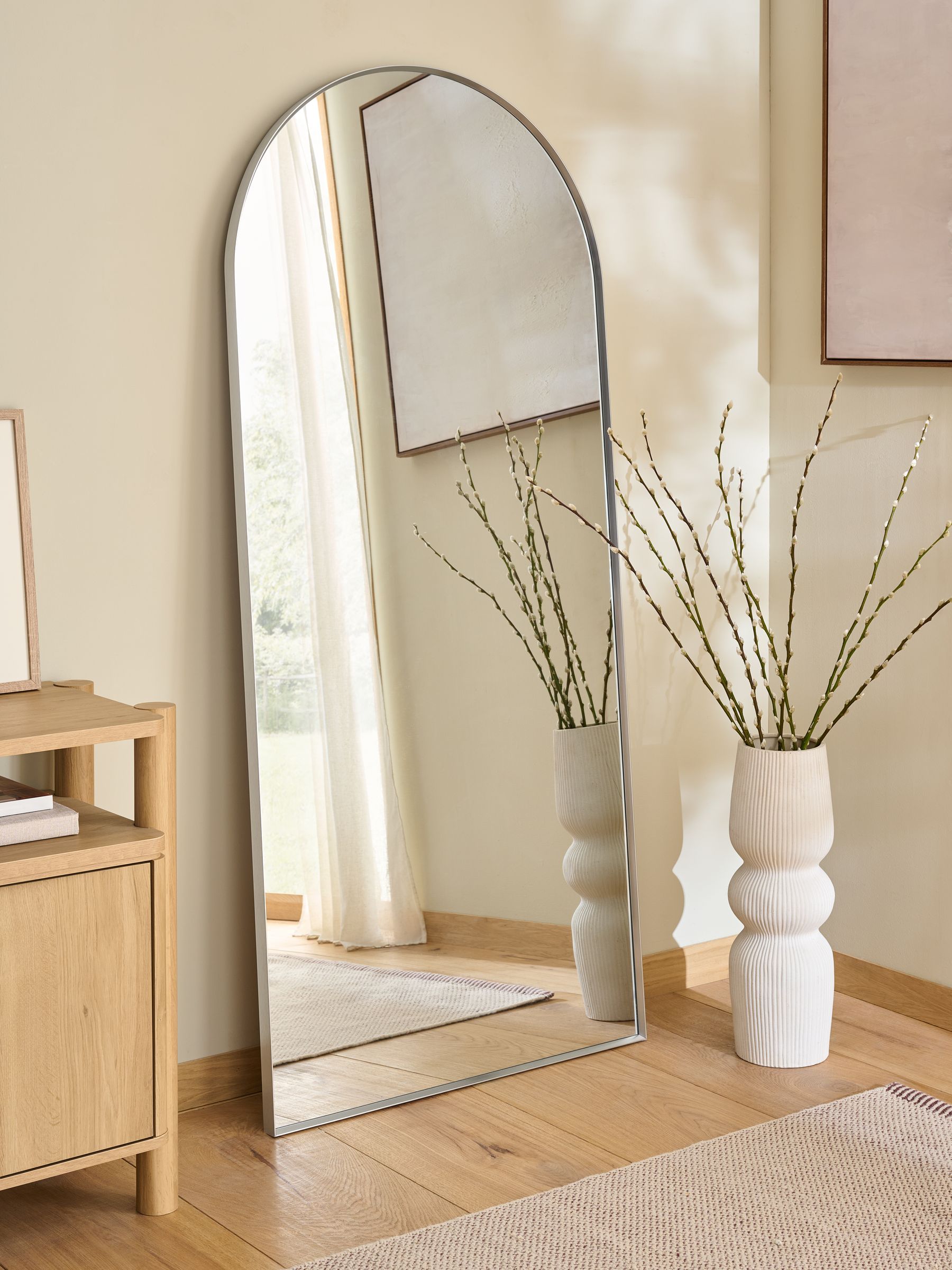 Arch Full Length Wall Mirror with Gold Metal Frame - Home Décor - 171cm x 75.5cm