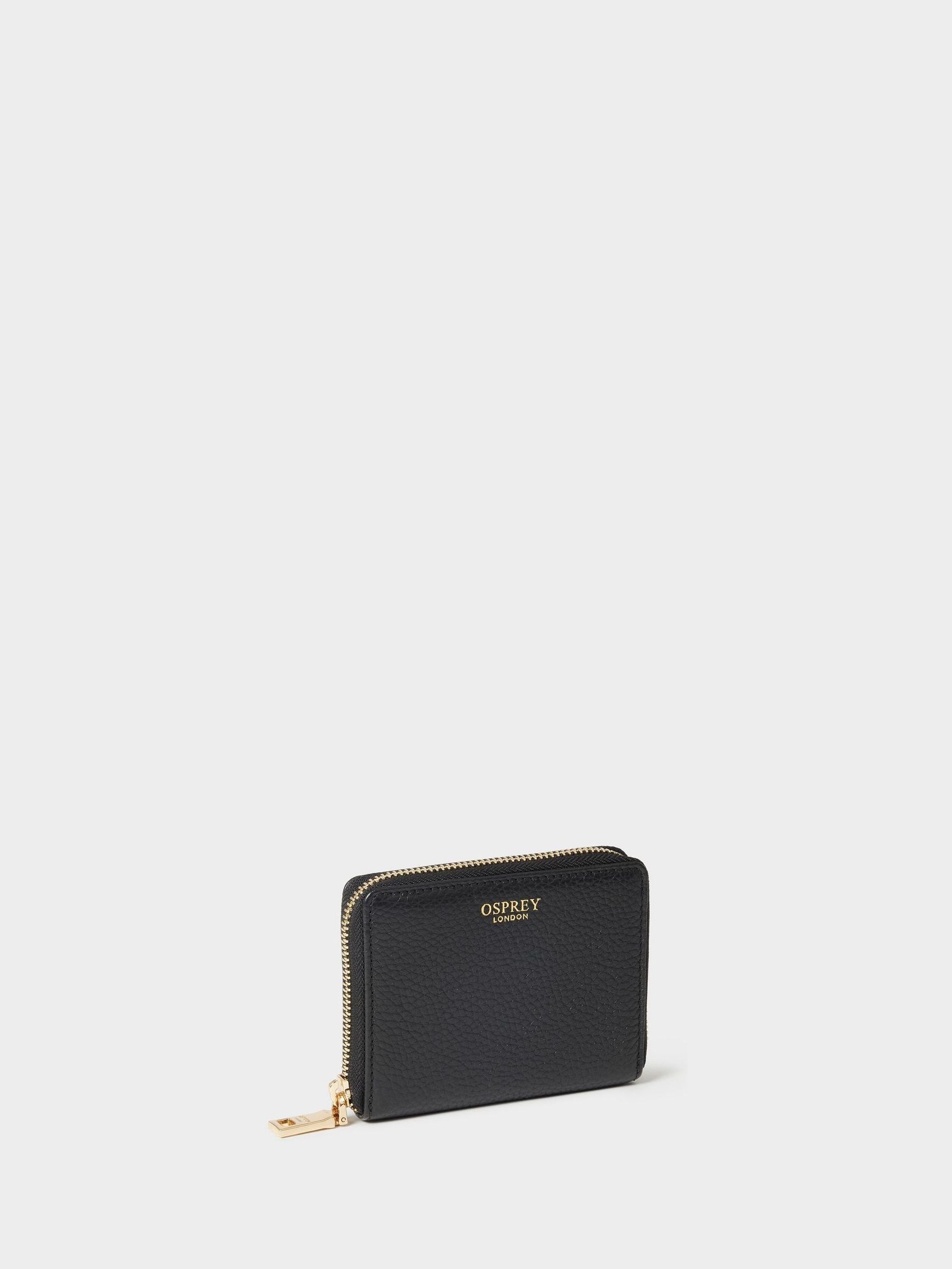 Osprey London small black leather purse, UK version