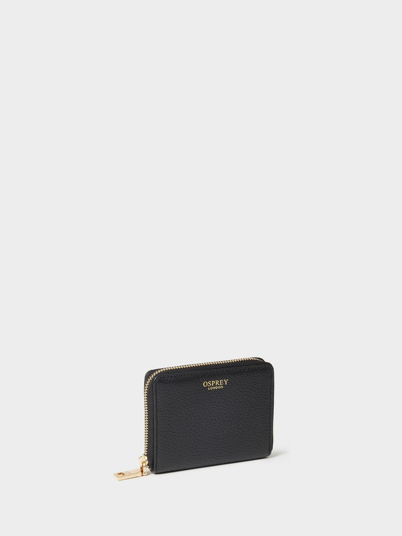 Osprey London small black leather purse, UK version