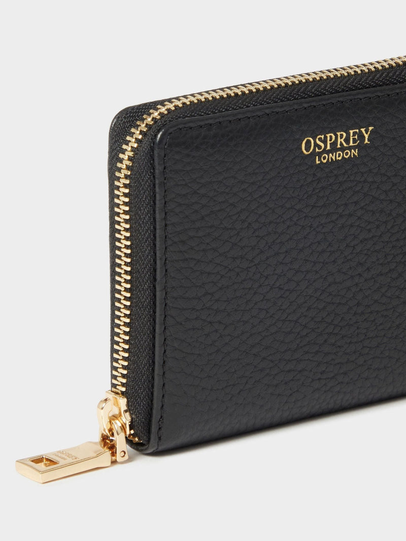 Osprey London small black leather purse, UK version
