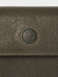 Osprey London green leather Compass travel wallet, imported from the UK