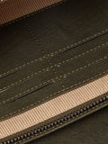 Osprey London green leather Compass travel wallet, imported from the UK