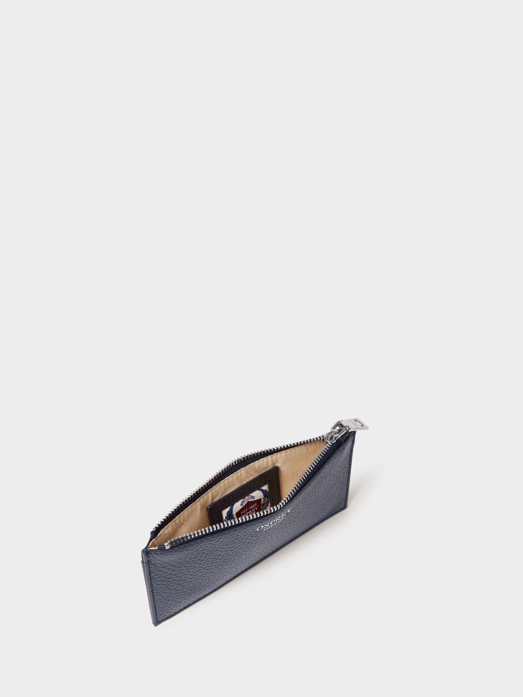 Osprey London brown small leather card pouch (British brand)