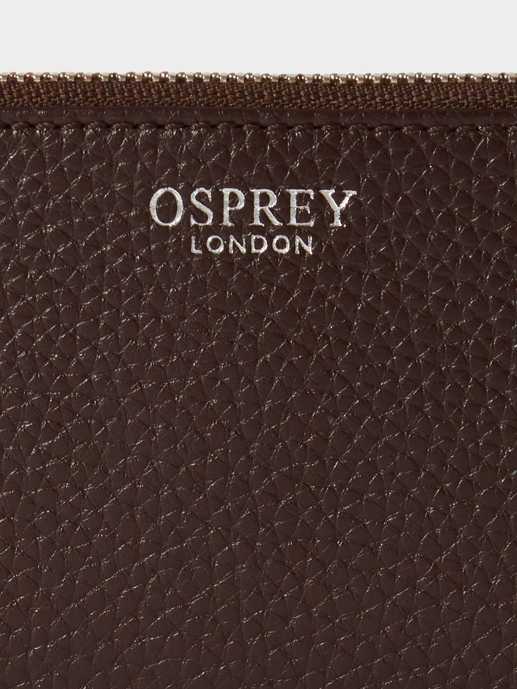 Osprey London brown small leather card pouch (British brand)