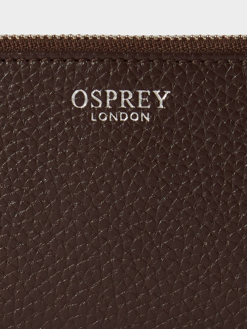 Osprey London brown small leather card pouch (British brand)