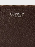 Osprey London brown small leather card pouch (British brand)