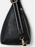 Oliver Bonas black belt bag with gold hardware, imported from the UK