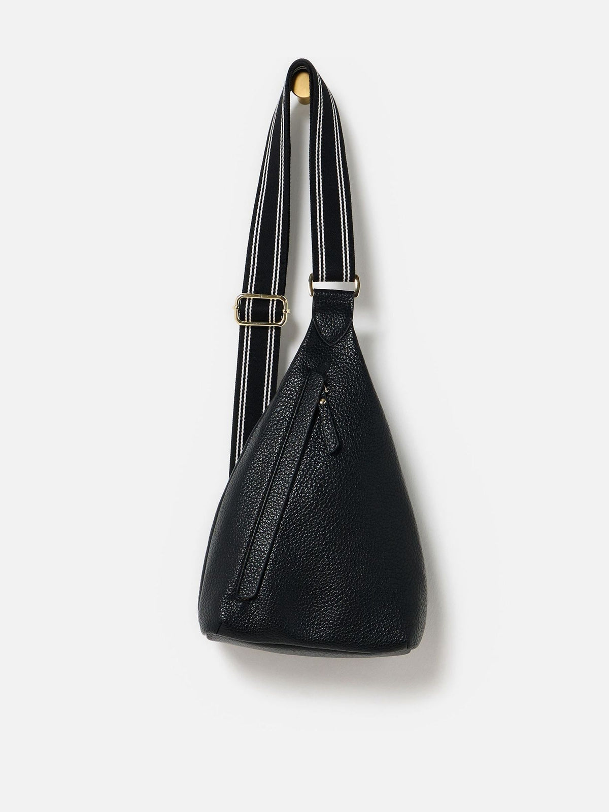 Oliver Bonas black belt bag with gold hardware, imported from the UK