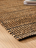 MADE.COM Black Hurley woven jute runner rug (British brand)