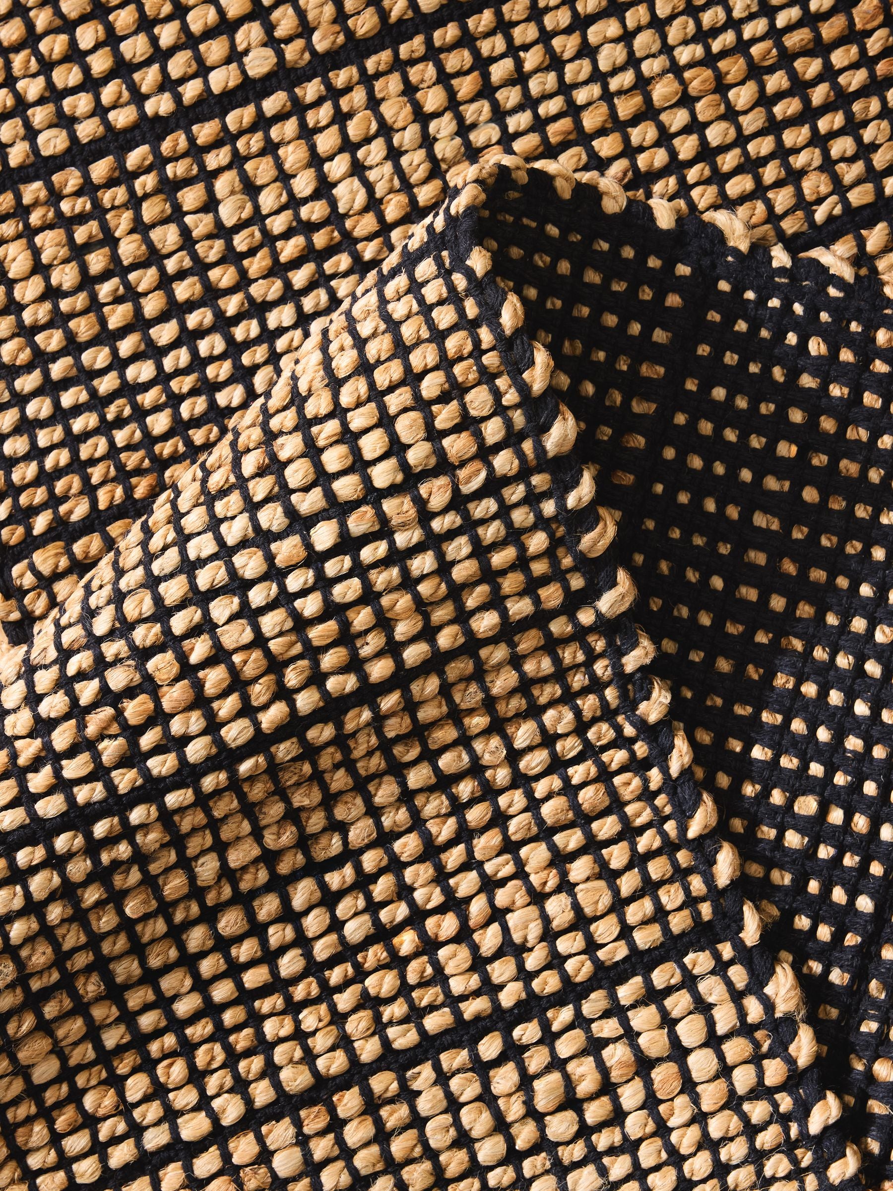 MADE.COM Black Hurley woven jute runner rug (British brand)