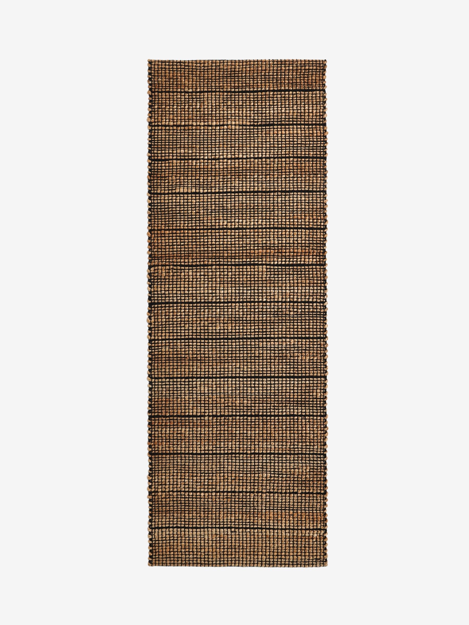 MADE.COM Black Hurley woven jute runner rug (British brand)
