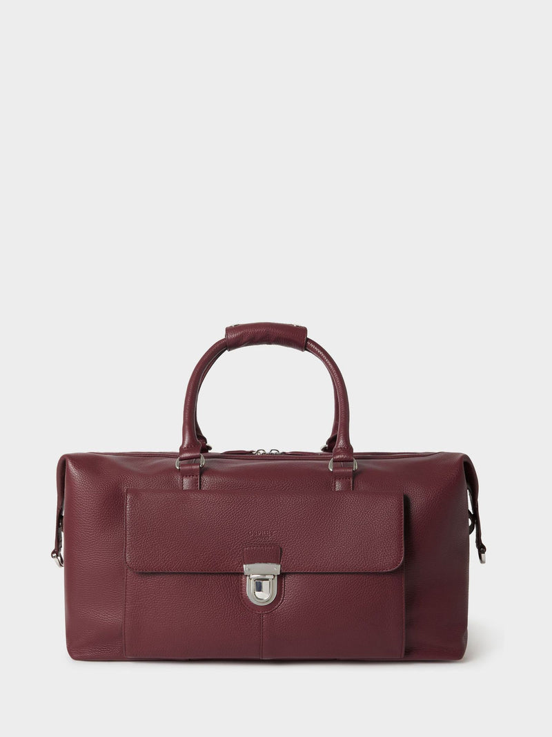 Osprey London red leather weekender bag 46cm, UK version