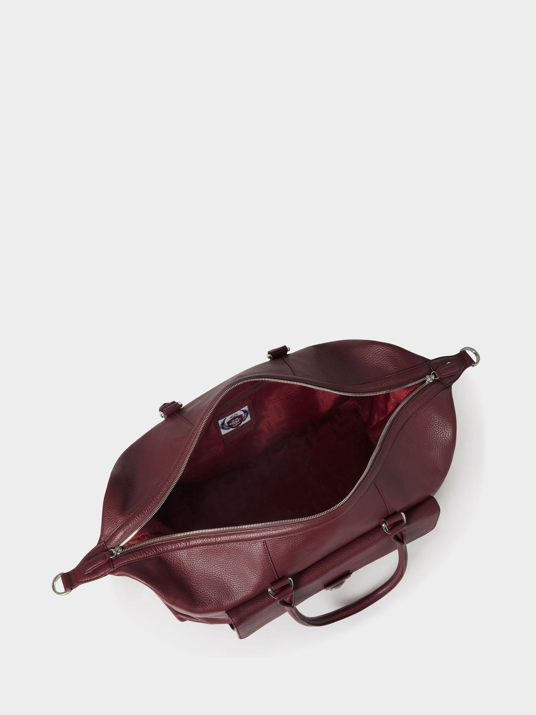 Osprey London red leather weekender bag 46cm, UK version