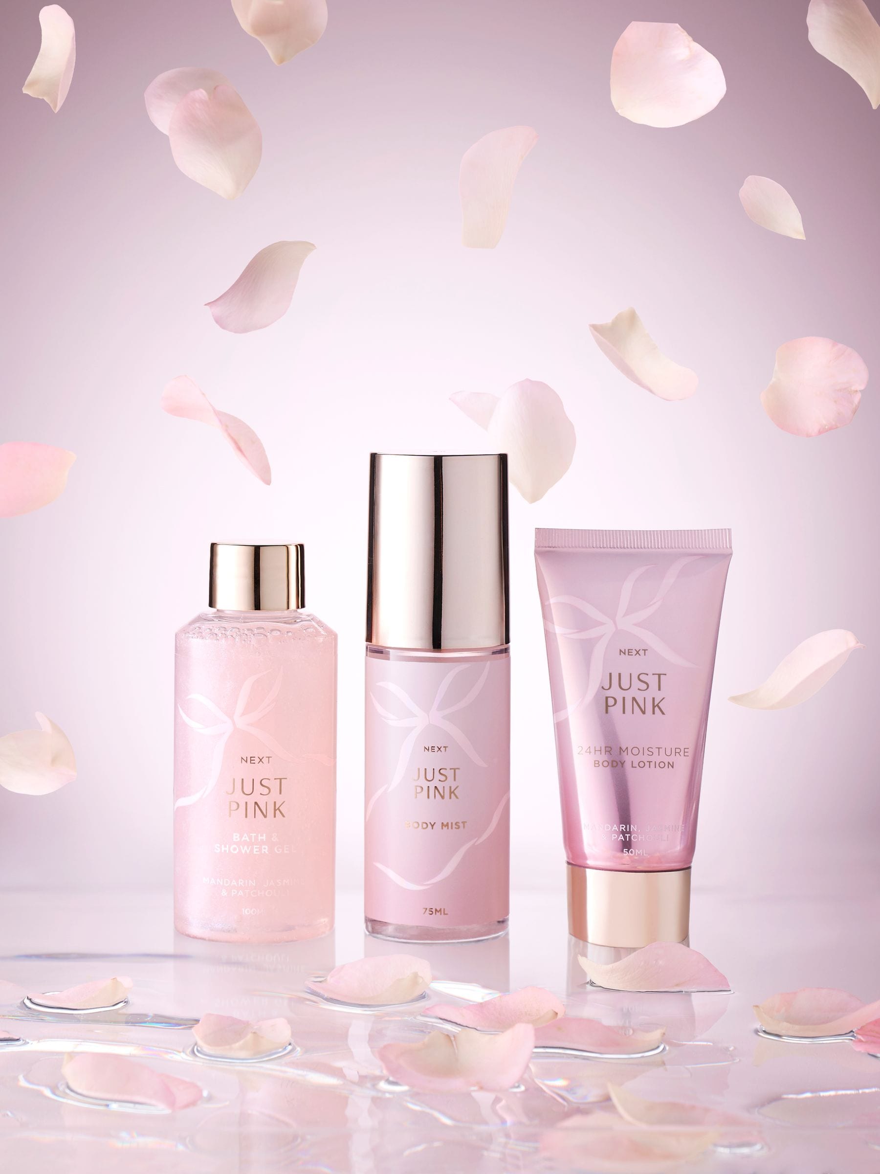 Just Pink mini travel bath and body gift set, UK version