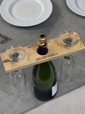 PMC personalised wine glass and bottle holder - British product