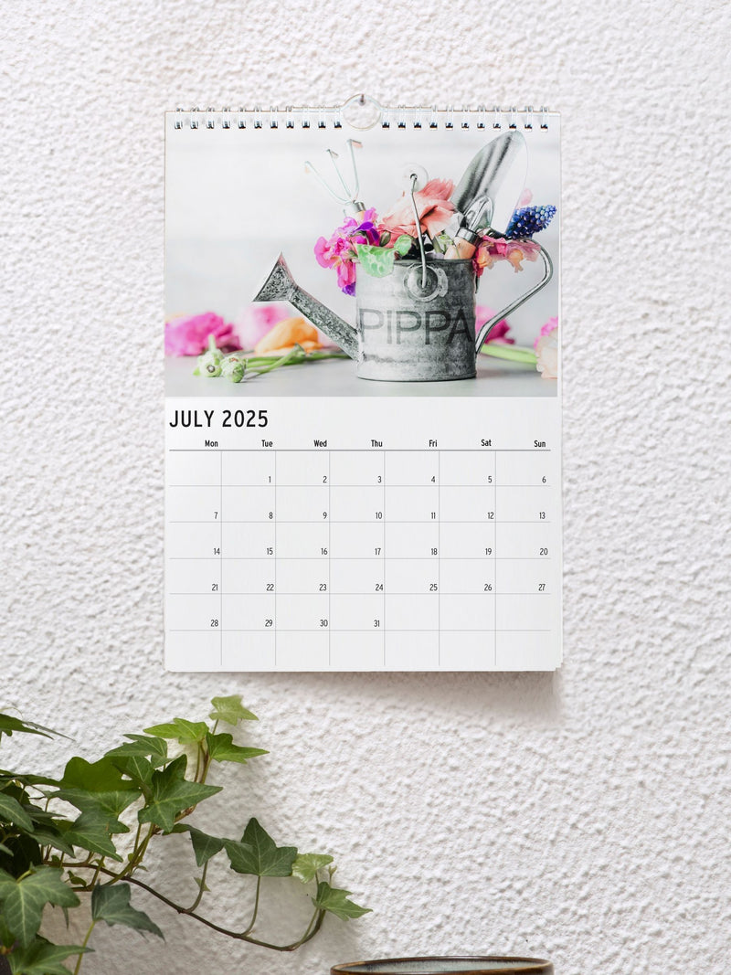 PMC personalised A4 gardening calendar, UK version